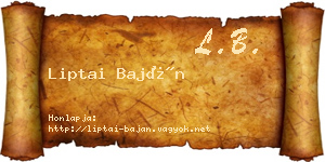 Liptai Baján névjegykártya